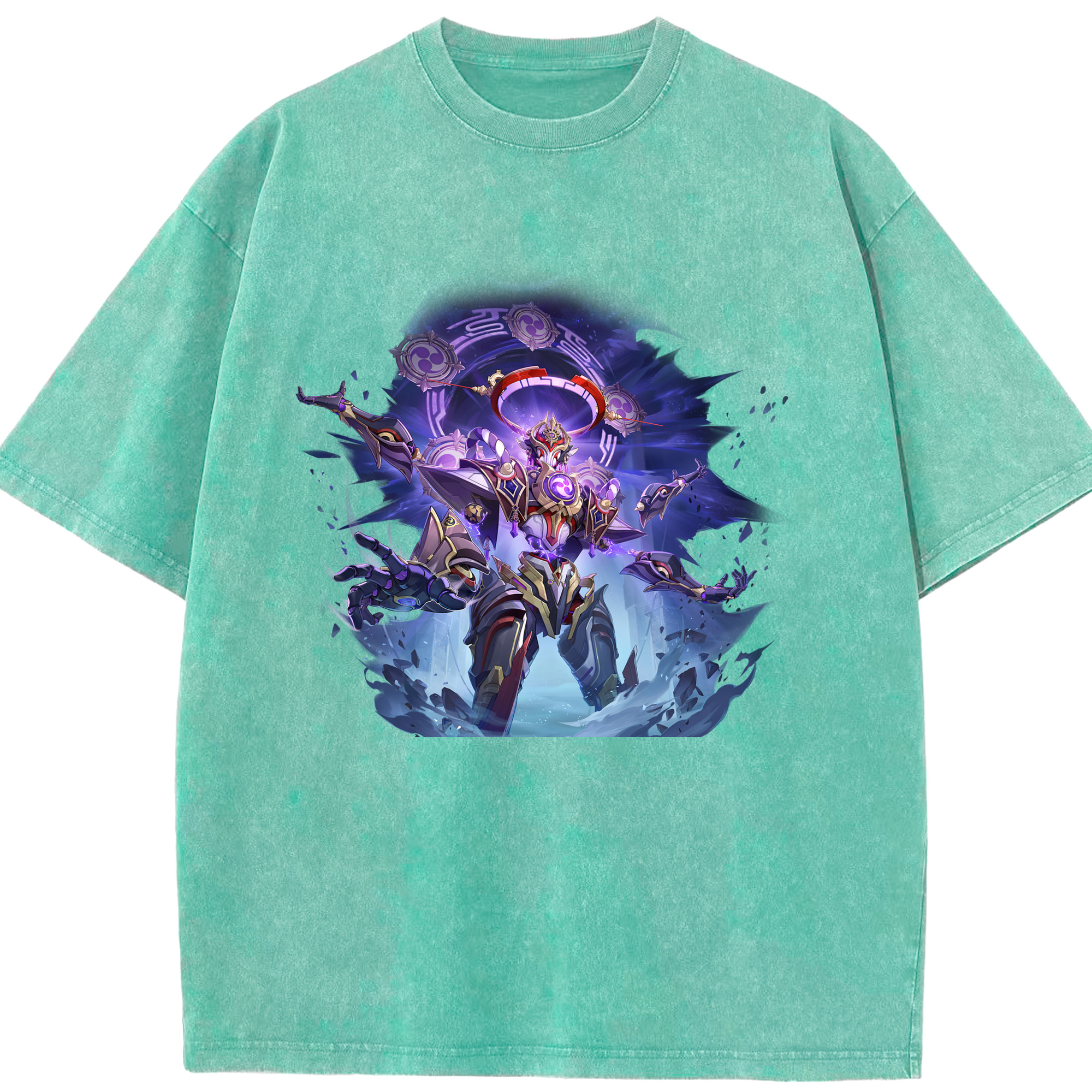 げんし神 さんペい genshin Sanpei 綿100% ヴィンテージ風 半袖Tシャツ（フロントプリント）